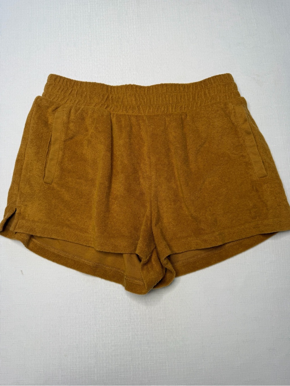 Women's Aerie Cozy Terry Lounge Shorts - Mustard shorts size medium